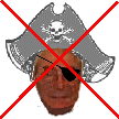 Not a link but a graphic showing a pirate to remind you not to talk to unlicence amateurs who are sometimes called pirates of the air waves